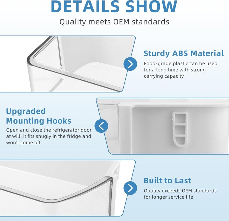 Fetechmate DA97-12650A, DA63-06963A, DA63-07104A (Right Side) Refrigerator Door Shelf Bin Basket Compatible With Sam-sung Refrigerator RF260, RF261, RF263beaesr Door Shelves - By - Image 5